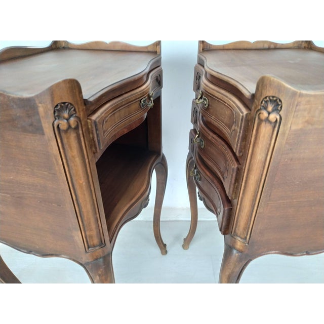 Louis XV Chevet with Three Drawers, 1950s For Sale - Image 11 of 18