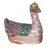 Antique Famille Rose Goose Duck For Sale