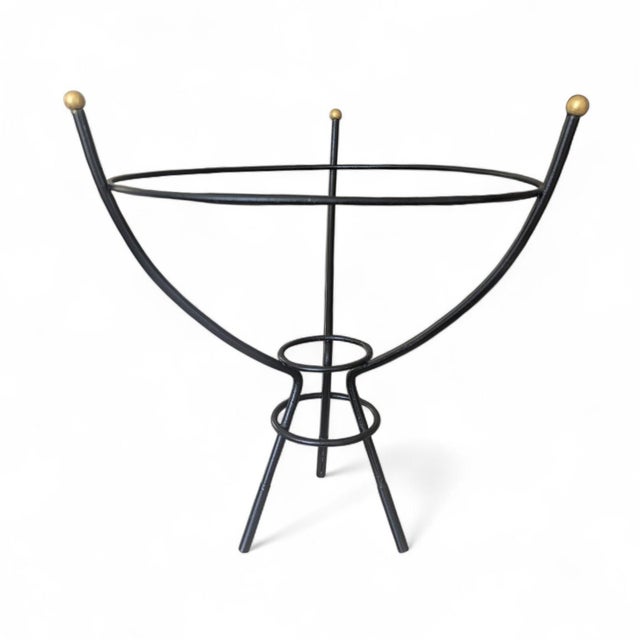 1960's Atomic Art Deco Indoor Tripod Footed Planter Meant to hold a Bullet Planter like shown in the listing photos