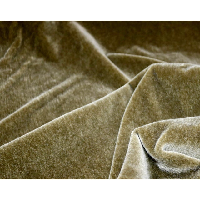 Lee Jofa Mohair Velvet Forest Green Fabric That is 52 Inches Wide X 76 Inches Long.