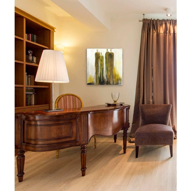 Yellow "2302" Original Yellow Figurative Abstract Painting on Canvas by Edith Konrad for Sale For Sale - Image 8 of 9