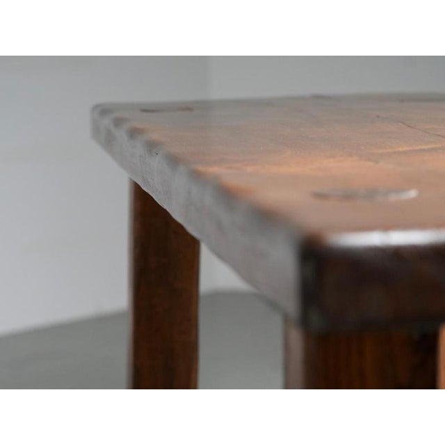 Brutalist Dining Room Set in Pine, 1970s, Set of 7 For Sale - Image 4 of 7