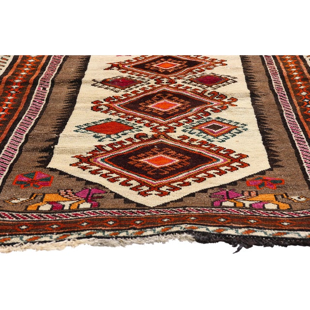 Vintage Persian Shiraz Rug, 03'09 X 06'10 For Sale - Image 4 of 10