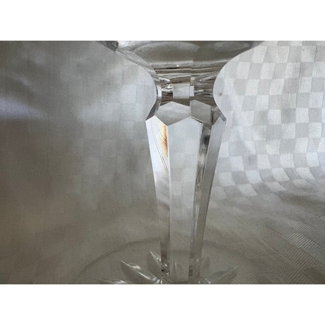 Transparent Vintage Waterford Cut Crystal Pedestal Compote For Sale - Image 8 of 10