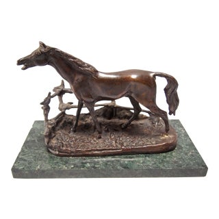 French Bronze Barrier Horse For Sale