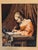 A beautifully stitched vintage needlepoint interpretation of Gerard ter Borch's celebrated 1655 painting "Woman Writing a...