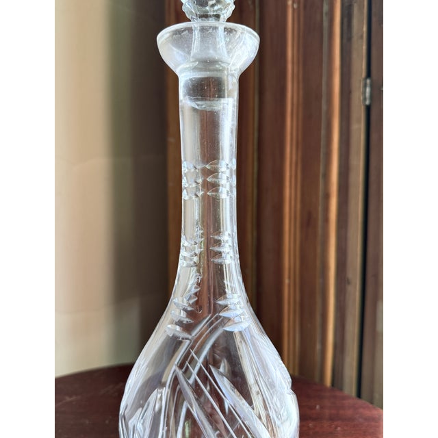 Mid-Century Modern Mid 20th Century Mid Century Modern Crystal Decanter For Sale - Image 3 of 11
