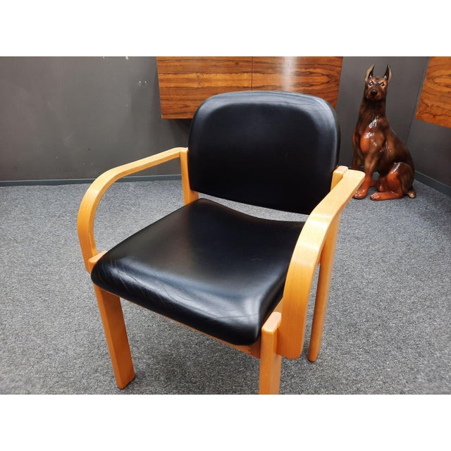 Mid-Century Beechwood and Leather Chairs from Wilde + Spieth, 1970s, Set of 2 For Sale - Image 10 of 14
