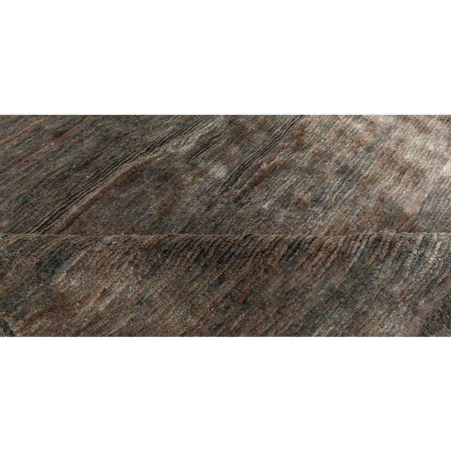 Gray Abstract Modern Custom Hand-Knotted Hemp Rug by Doris Leslie Blau For Sale - Image 8 of 10