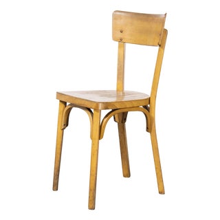French Honey Beech Bentwood Dining Chair from Baumann, 1950s For Sale