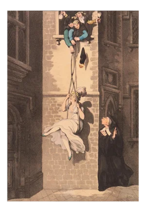 'A College Trick' by Thomas Rowlandson, 1798; Royal Academy, London, Social Satire, Benezit
