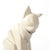 Art Deco Cubist Cat Sculpture in Cream Enamel on Brown Rectilinear Base For Sale - Image 13 of 14