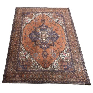 Large Vintage European Heriz Style Rug For Sale