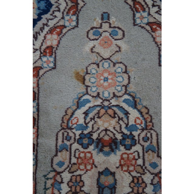 Beige Vintage Hand Knotted Wool Geometric Curvilinear Medallion Rug Runner 3' X 10' For Sale - Image 8 of 14
