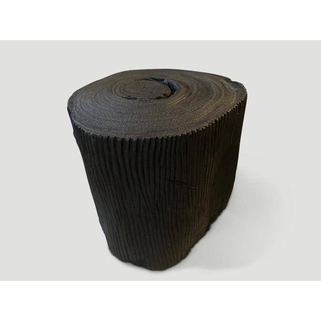 2010s Andrianna Shamaris Large Charred Side Table For Sale - Image 5 of 6