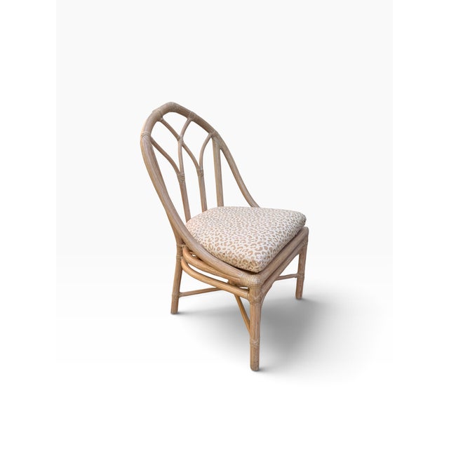 Vintage McGuire Cathedral Cerused Rattan Dining Chairs – Set of 4 For Sale - Image 9 of 14