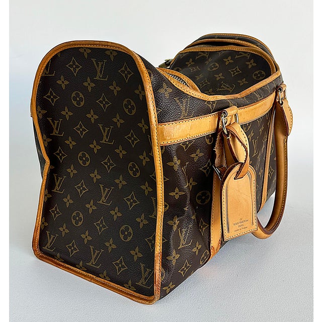 Metal Louis Vuitton Monogrammed Pet Carrier, Canvas, Cowhide, Mesh Window & Lining For Sale - Image 7 of 17