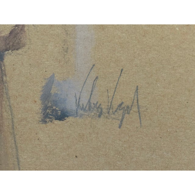 Figurative 1970s Veloy Vigil (1931-1997) American, Gouache on Paper For Sale - Image 3 of 12