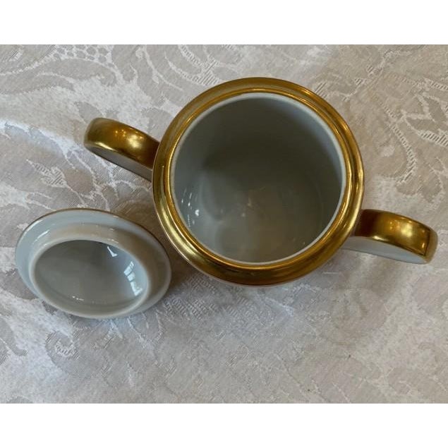 Traditional Late 20th Century Fitz and Floyd Versailles Dusty Rose Cream and Sugar Bowl With Lid For Sale - Image 3 of 4