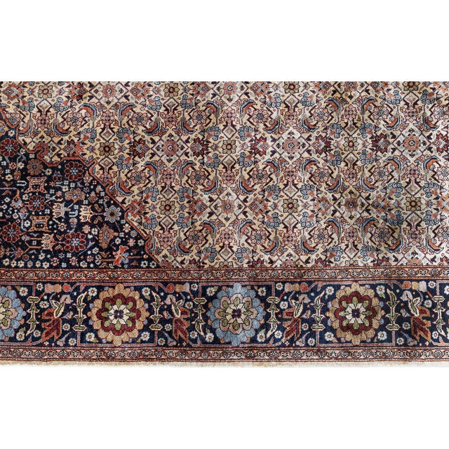 Doris Leslie Blau Small Vintage Egyptian Handmade Silk Rug For Sale - Image 4 of 9