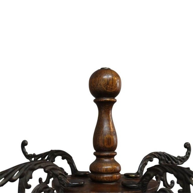 Rj Horner Attr Oak & Brass Hoof Foot Coat Rack C1920 For Sale - Image 11 of 11