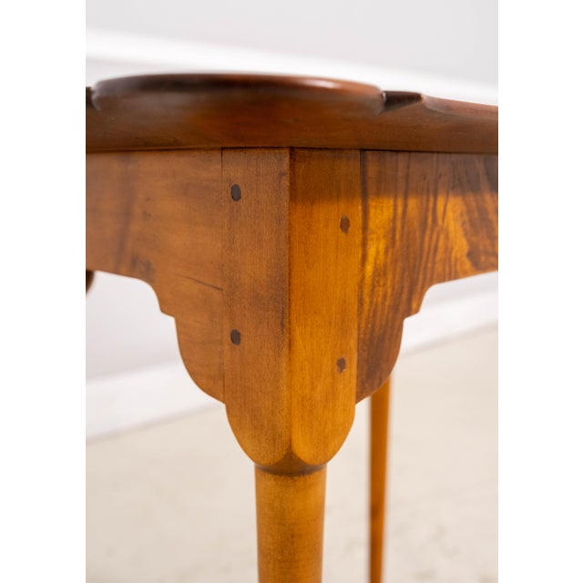 Wood Dr Dimes Cherry & Tiger Maple Porriger Tea Table For Sale - Image 7 of 12