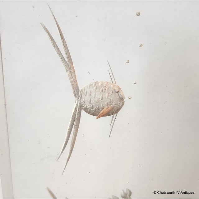 Antique Art-Deco Reverse Worked Illuminated Lucite Fish Bowl Aquarium Night / Accent Light, 1940s For Sale - Image 4 of 9