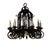 Vintage French Chandelier in Wrought Iron, 1920 For Sale - Image 4 of 15
