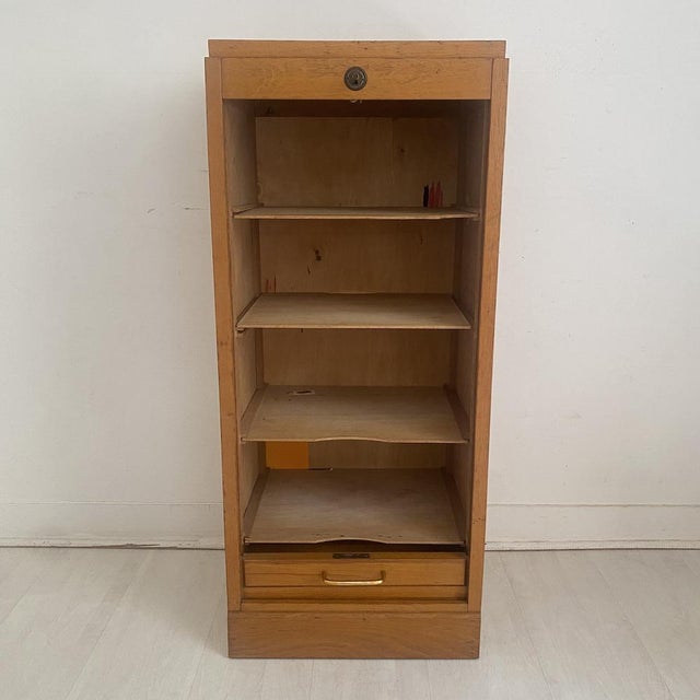 Notarys Cabinet with Roll-Top Door, 1960s For Sale - Image 9 of 13