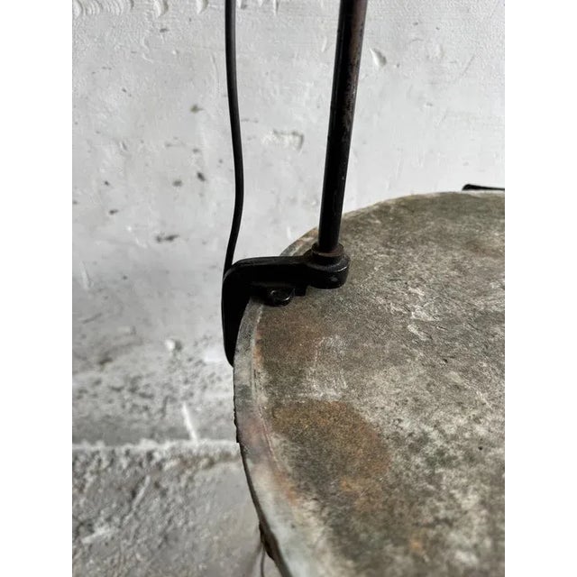 Black Vintage Industrial Black Screw-On Lamp, 1950s For Sale - Image 8 of 10