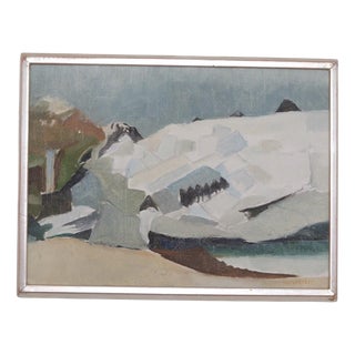 Rolf Nordengren, Myrdalsjökull, Iceland, 1950s, Oil on Board, Framed For Sale