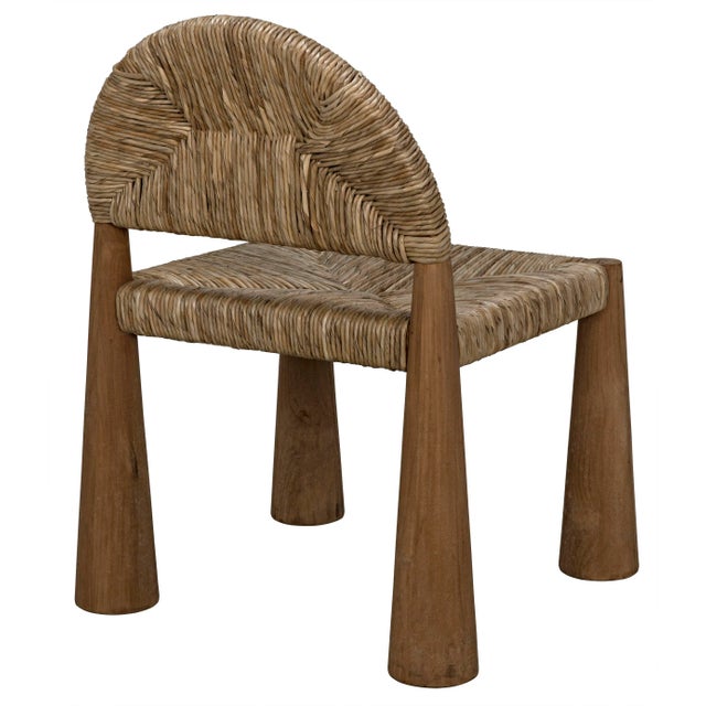 Noir NOIR Laredo Seagrass Chair, Teak For Sale - Image 4 of 10