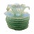 Murano "Fratelli Toso" Sea Foam Green Glass 7 Salad Plates and 5 Petal Shaped Fruit Bowls For Sale - Image 4 of 5