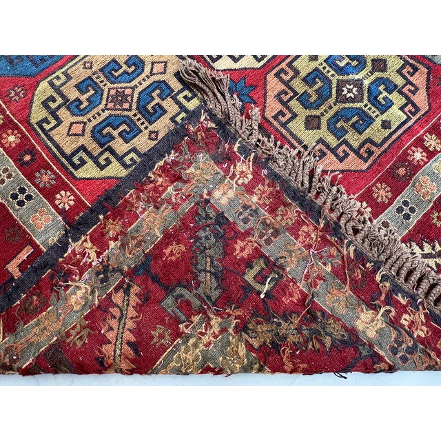 Vintage Caucasian Soumak Flatweave Medallion Rug - 10'7" X 5'3" For Sale - Image 15 of 15