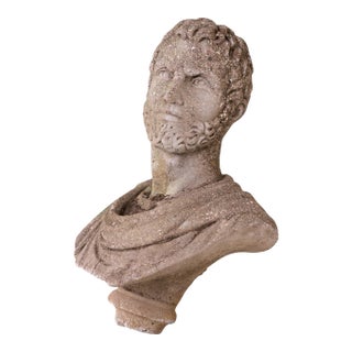 Late 20th Century Architectural Concrete Bust — Classical Style For Sale