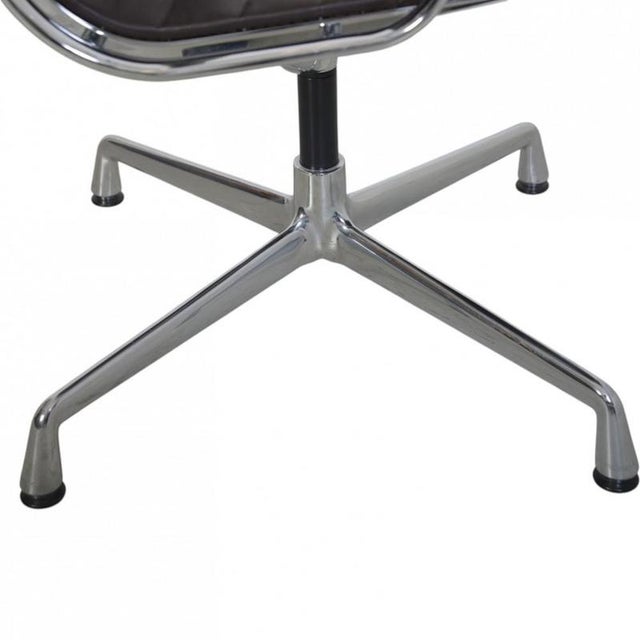 EA-108 Chair in Dark Brown Leather by Charles Eames, 2007 For Sale - Image 9 of 18
