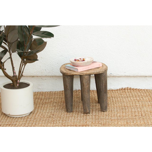 Tan Finely Carved Nupe Pedestal Table For Sale - Image 8 of 8