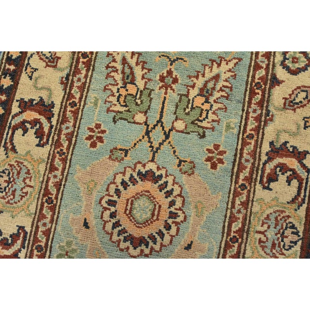 Kazak Runner 2’1” X 5’11” Blue Wool Traditional Hand-Knotted Oriental Rug For Sale - Image 4 of 11
