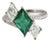 Natural zambian emerald diamond ring in 18k gold For Sale