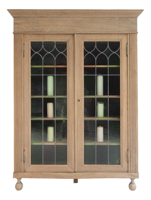 Early 20th Century Leaded Glass Display Cabinet, 1890s