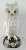 Mottahedeh porcelain figure of owl. White owl figure perched on floral ground; old paper label on underside. Could also be...