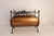 Wood Log Holder Rack in Wrought Iron and Copper, France, 1970 For Sale - Image 6 of 12
