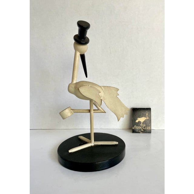 1940s 1940's Stork Club Figurative Stork and Matchbook Set For Sale - Image 5 of 9