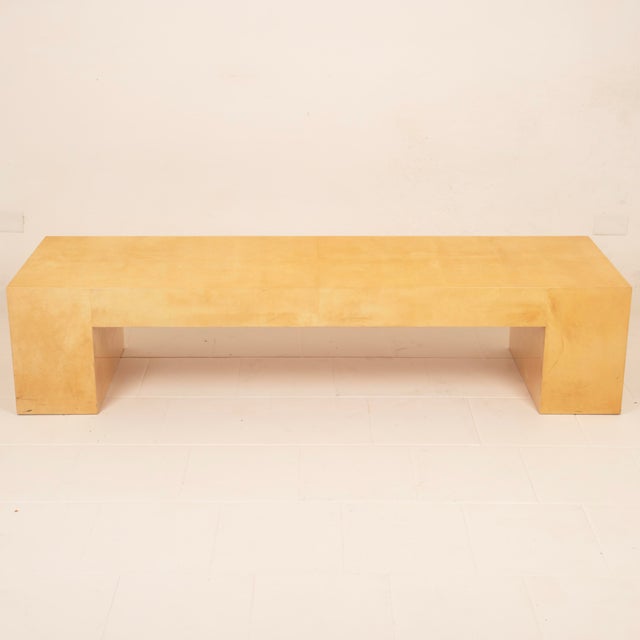 1970s Mid-Century Parchment Custom Made Coffee Table from Tura Milano, 1970 For Sale - Image 5 of 18