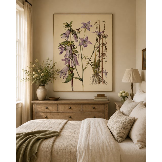 Bell Flowers Plate 1, Vintage Botanical Art Print Reproduction, 24" X 36" For Sale - Image 11 of 14