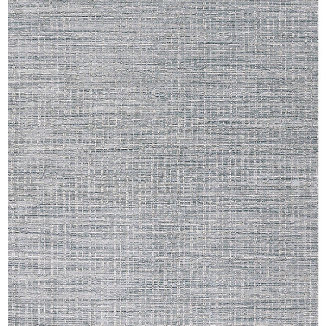 Simplicity Comfort Blue Beige Hand Loomed Rug 12ft 7in X 13ft For Sale - Image 4 of 8