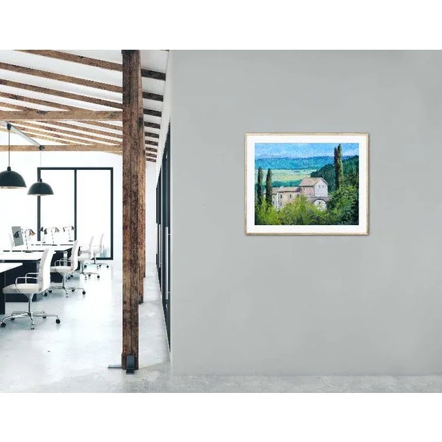 Wood Italian Landscape Contemporary Oil Painting For Sale - Image 7 of 7