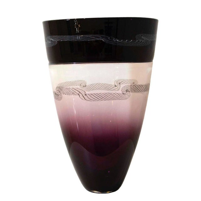 Murano Seguso Glass Vase Sculpture signed Giampolo 1999 For Sale - Image 10 of 10