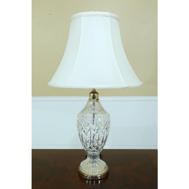 Waterford Kinsley Pattern Etched Crystal Table Lamp Chairish