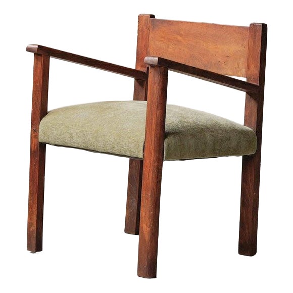 Modern Wooden Armchair, France, 1950 For Sale